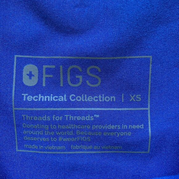 Figs Scrubs Women XS Set Top and Cargo Pants Blue Medical - Picture 6 of 15